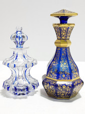 TWO ANTIQUE CUT CRYSTAL SCENT