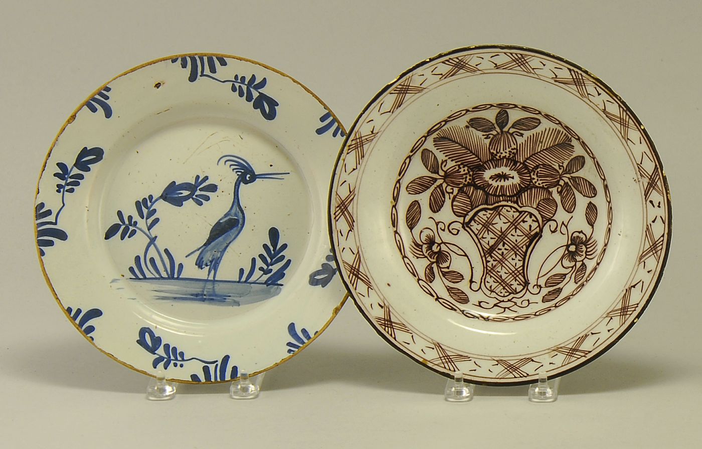TWO ANTIQUE DELFT POTTERY