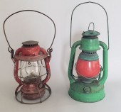 TWO ANTIQUE DIETZ VESTA NEW YO
