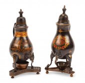 TWO ANTIQUE DUTCH TOLE PEINTE