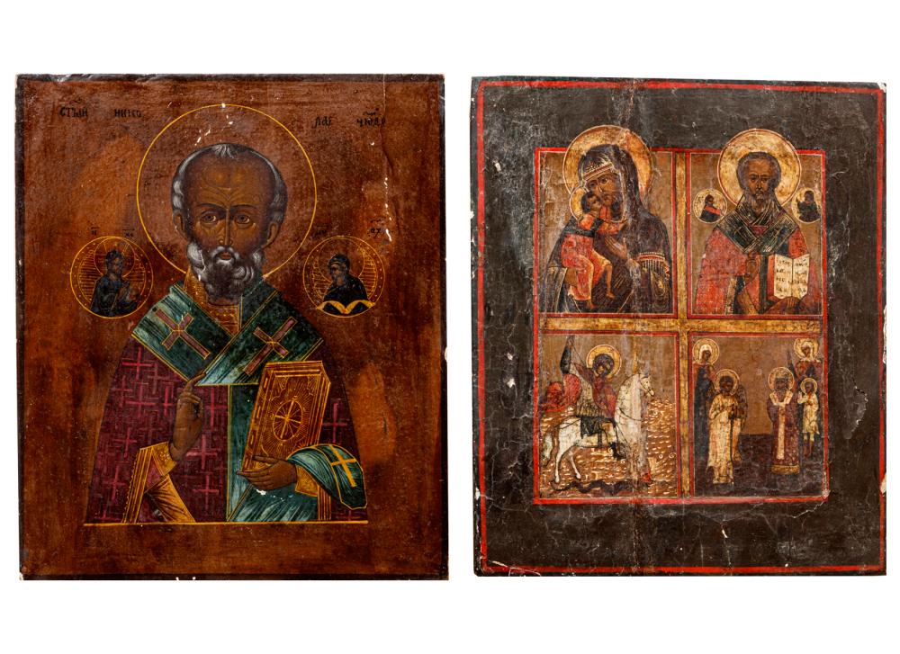 TWO ANTIQUE EASTERN ORTHODOX