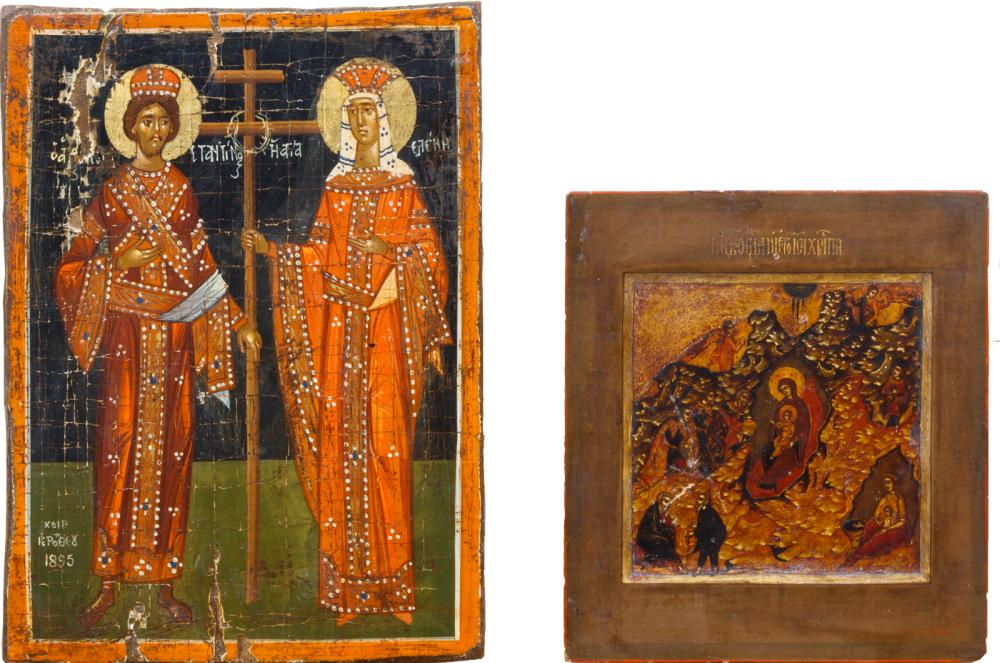 TWO ANTIQUE EASTERN ORTHODOX