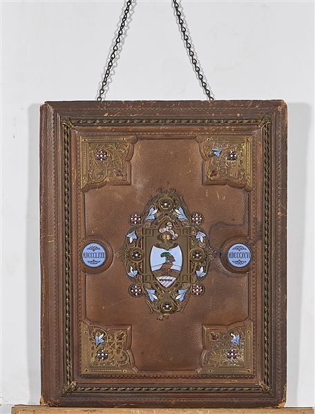 Two antique elaborate book