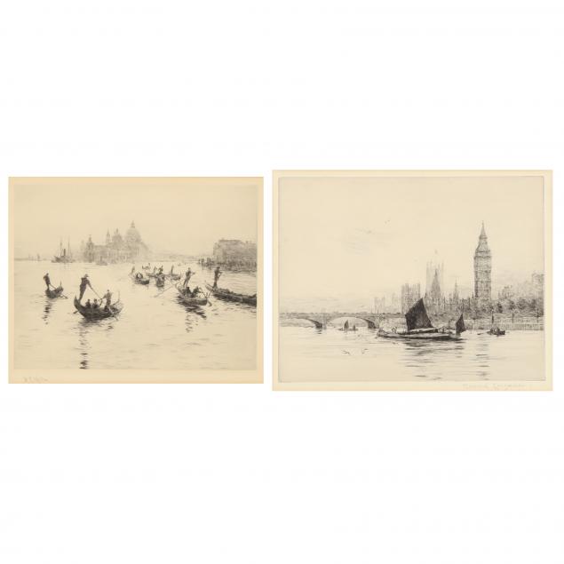 TWO ANTIQUE ENGLISH AND VENETIAN