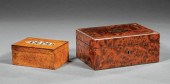 TWO ANTIQUE ENGLISH BURLWOOD B