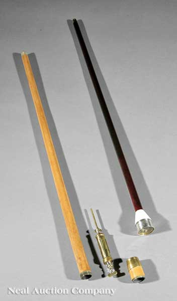 Two Antique English Gadget Canes