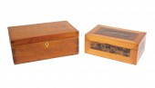 TWO ANTIQUE ENGLISH LETTER BOX