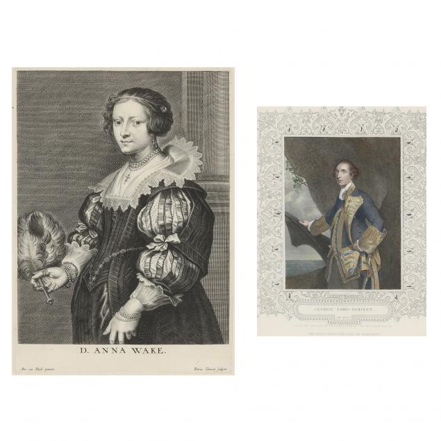 TWO ANTIQUE ENGLISH PORTRAITS AFTER