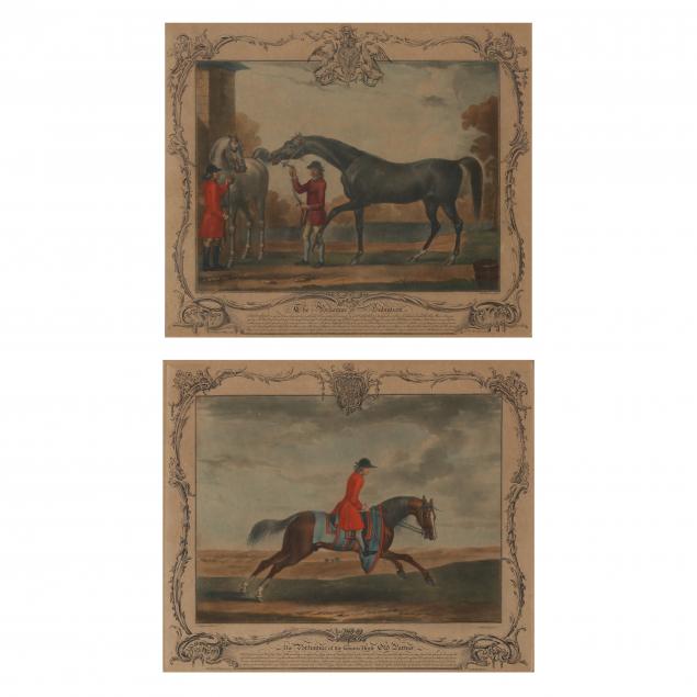 TWO ANTIQUE EQUESTRIAN PRINTS