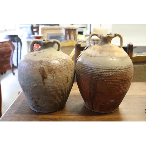 Two antique French amphora pots,