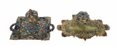 TWO ANTIQUE FRENCH CHAMPLEVE E