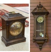 TWO ANTIQUE GERMAN CLOCKSTWO A