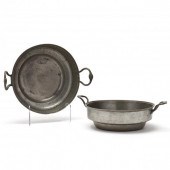 TWO ANTIQUE GERMAN PEWTER BASI