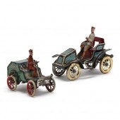 TWO ANTIQUE GERMAN TIN LITHO W
