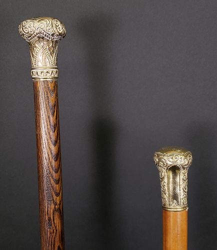TWO ANTIQUE GOLD FILLED CROWN