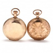 TWO ANTIQUE GOLD FILLED HUNTER