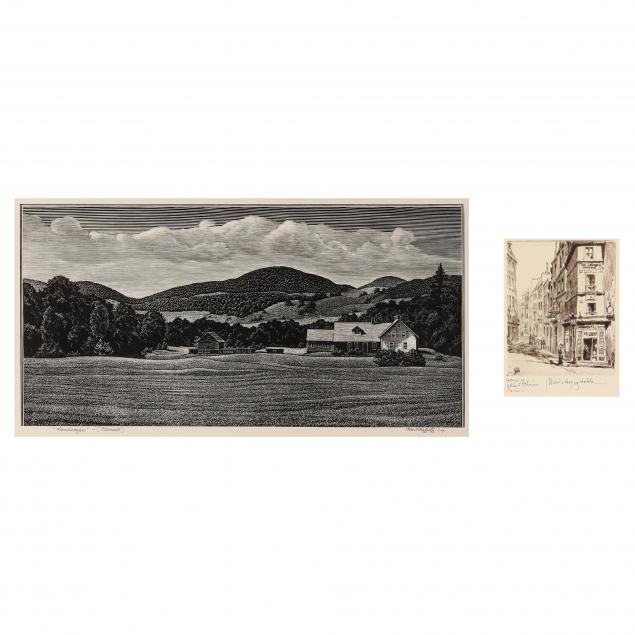 TWO ANTIQUE GRAPHIC WORKS -
