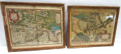 TWO ANTIQUE HAND COLORED MAPS