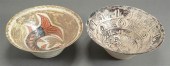 TWO ANTIQUE HAND-DECORATED BOW