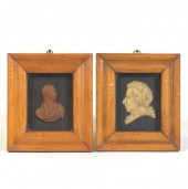 TWO ANTIQUE HAND MADE WAX PORT