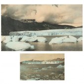 TWO ANTIQUE HAND-TINTED PHOTOG