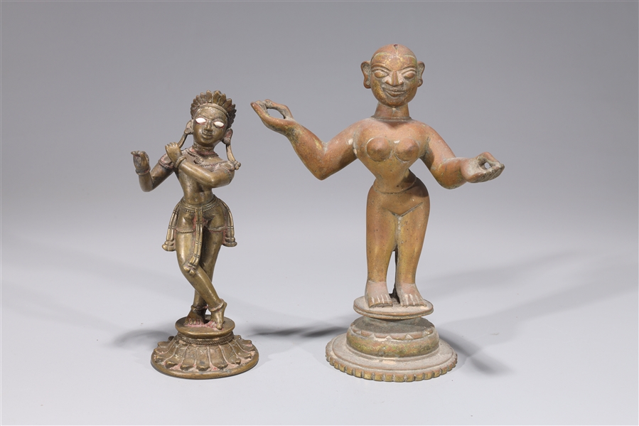 Two antique Indian bronze and