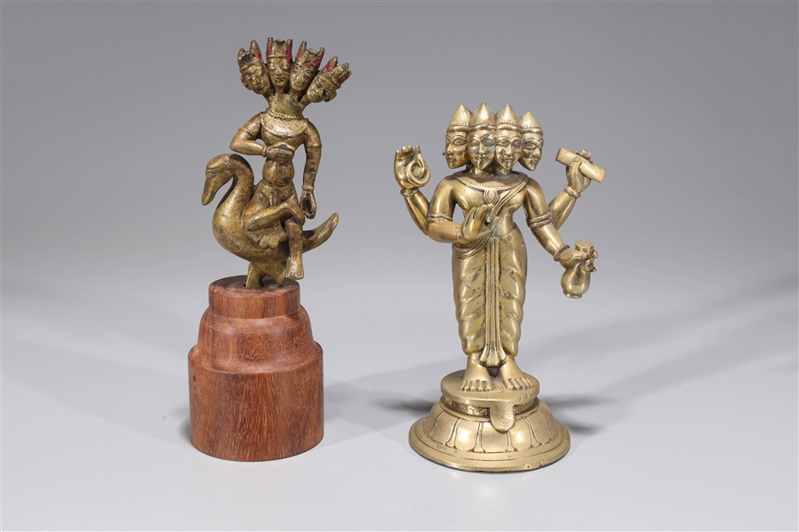 Two antique Indian bronze and