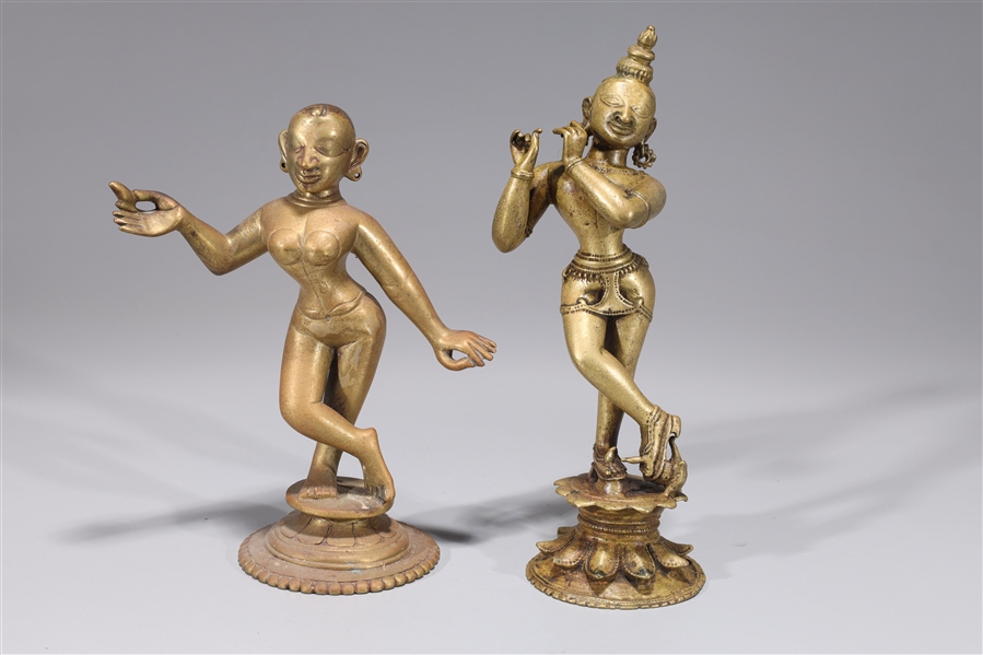 Two antique Indian bronze and