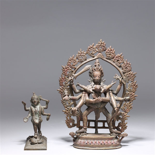Two antique Indian bronzes 19th