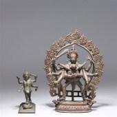 Two antique Indian bronzes 19t