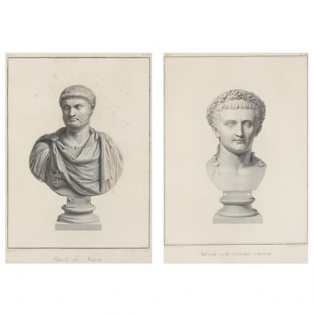 TWO ANTIQUE ITALIAN ENGRAVINGS OF