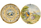 TWO ANTIQUE ITALIAN MAJOLICA C