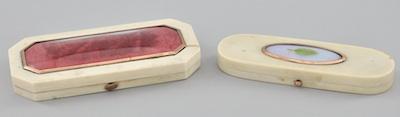 Two Antique Ivory Boxes The first