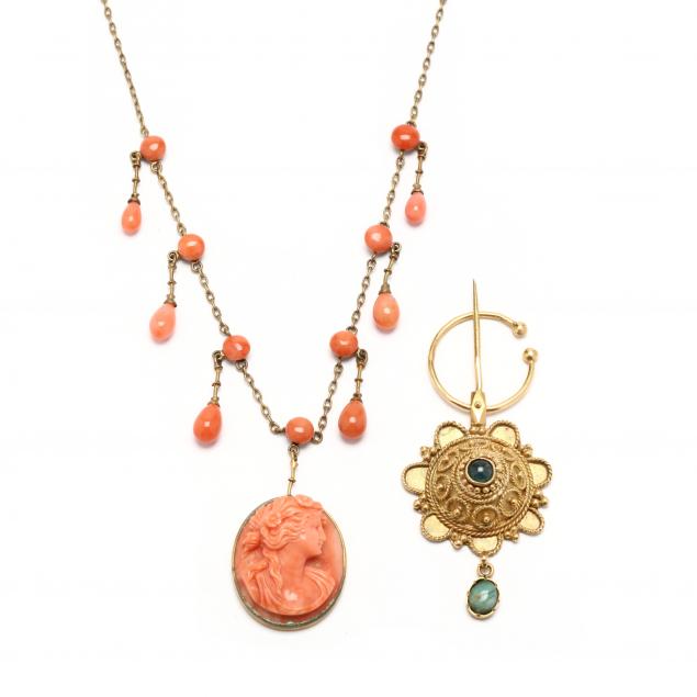 TWO ANTIQUE JEWELRY PIECES To