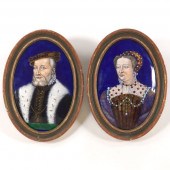 TWO ANTIQUE LIMOGES ENAMEL ON