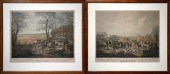 Two antique lithographs by Wol