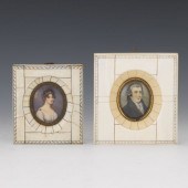 TWO ANTIQUE MINIATURE PORTRAIT