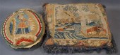 TWO ANTIQUE NEEDLEPOINT AND PE