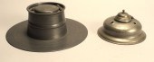 TWO ANTIQUE PEWTER INKWELLS19t