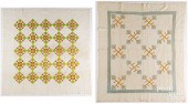 TWO ANTIQUE PIECED QUILTSTwo a