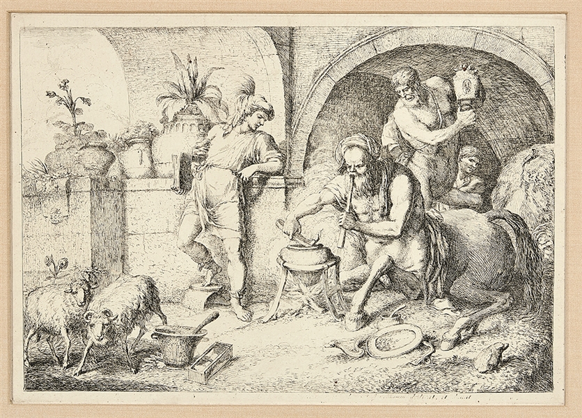 Two antique prints; including an