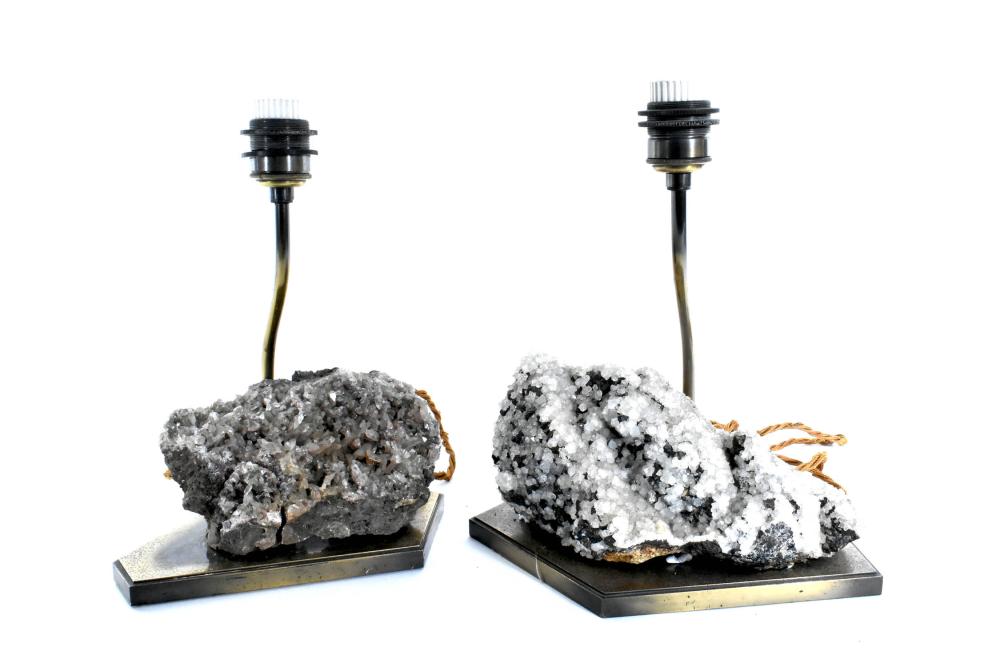 TWO ANTIQUE QUARTZ MINERAL