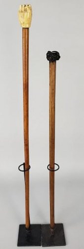 TWO ANTIQUE SAILOR MADE WALKIN