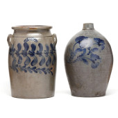 TWO ANTIQUE SALT GLAZED STONEW