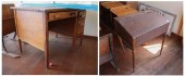 TWO ANTIQUE SCHOOL DESKSTWO AN