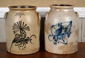 Two antique signed and decorat