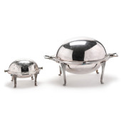 TWO ANTIQUE SILVER-PLATED BREA