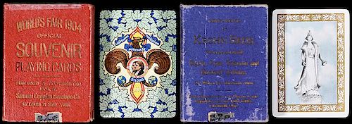 TWO ANTIQUE SOUVENIR DECKS.Two