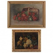 TWO ANTIQUE STILL LIFE PAINTIN