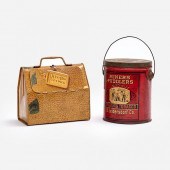 TWO ANTIQUE TOBACCO TINSTwo an